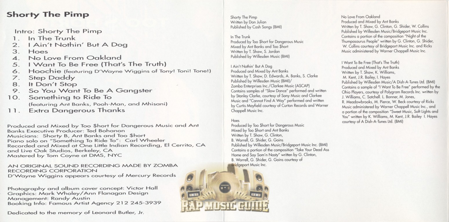 Too Short Shorty The Pimp CD Rap Music Guide